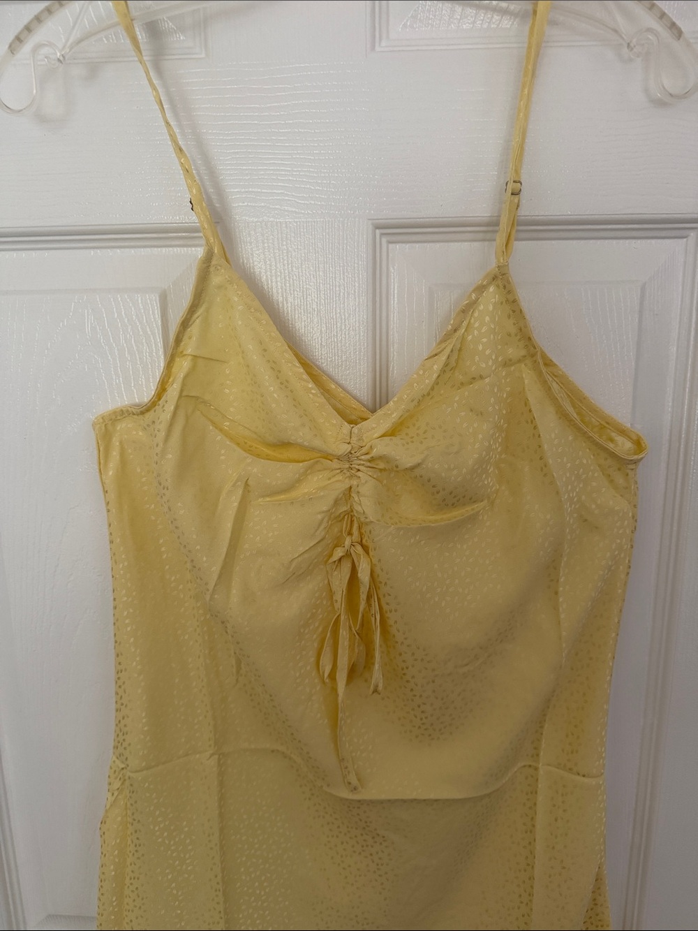 Promesa Yellow Satiny Chemise Strapy  Dress. Size M, L - Picture 5 of 7